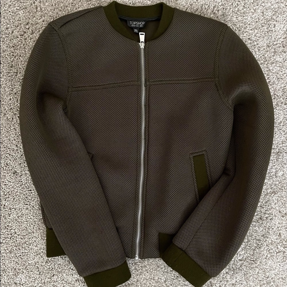 SALE!! Top Shop Olive Green Jacket - Picture 2 of 5
